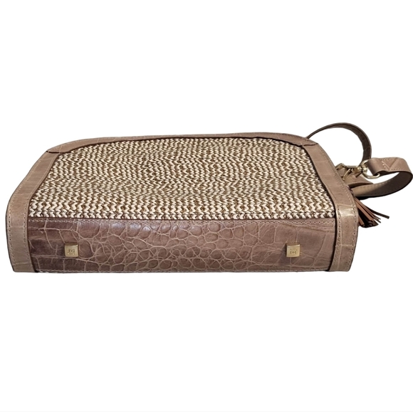 ERIC JAVITS  Dome Zip Latte Handbag - Picture 6 of 16